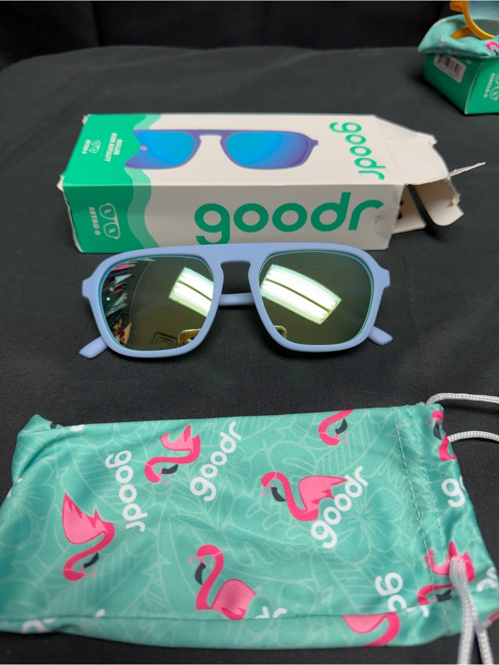 goodr Adult Square Roller Rink Royalty Plastic Square Sunglasses - Blue